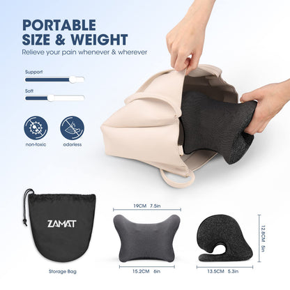 ZAMAT Neck and Shoulder Relaxer with Magnetic Therapy Pillowcase, Neck Stretcher Chiropractic Pillows for Pain Relief, Cervical Traction Device for Relieve TMJ Headache Muscle Tension Spine Alignment
