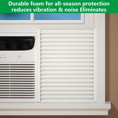 VACUUM002WHITE Window Air Conditioner Side Insulated Panel, 2PIC Insulation Panels Window Seal Kit with 4 Pressure