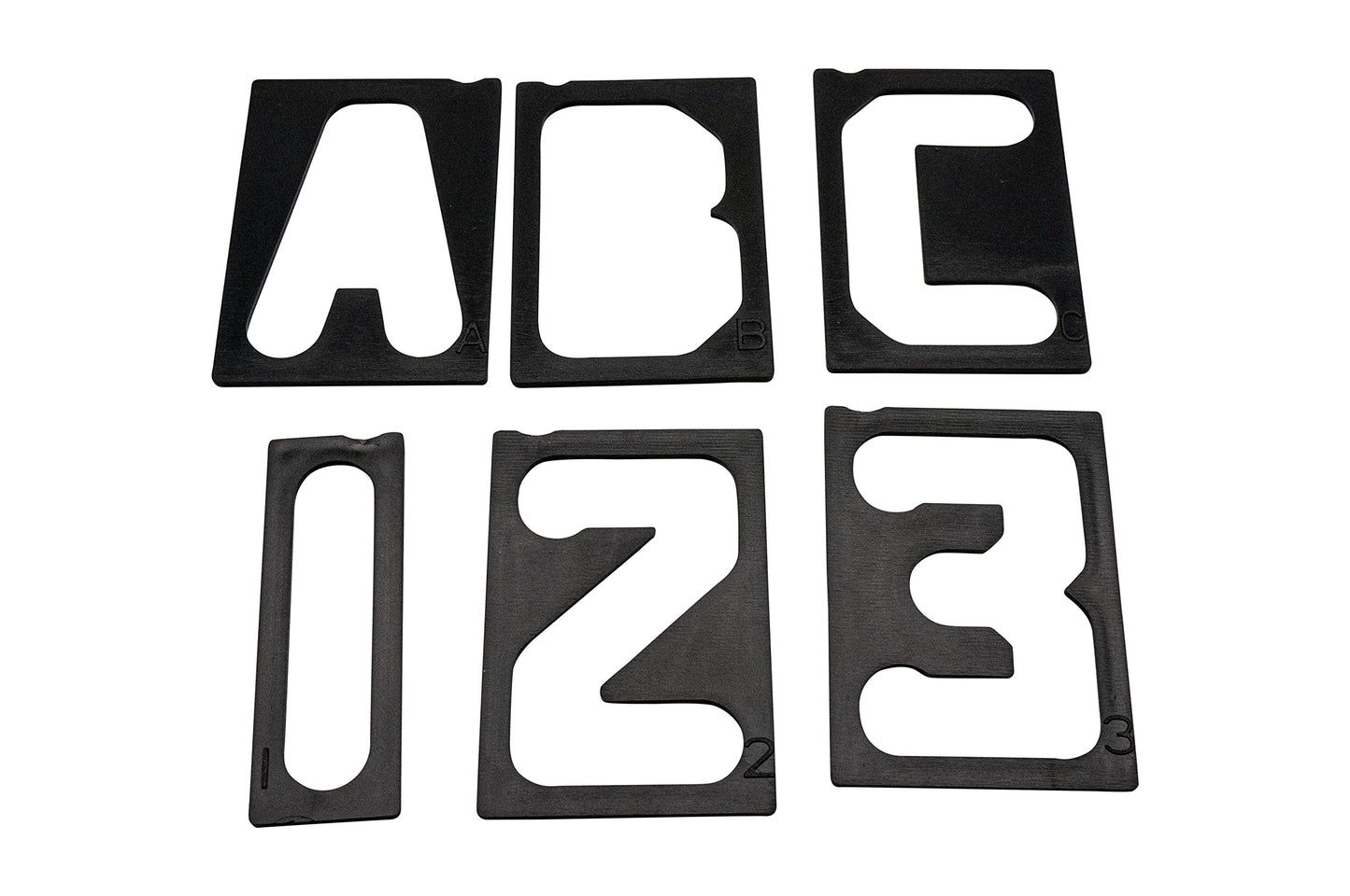 Milescraft 2201 Horizontal Character Template Set 2.5in (41 piece) Router Template set for Sign Making