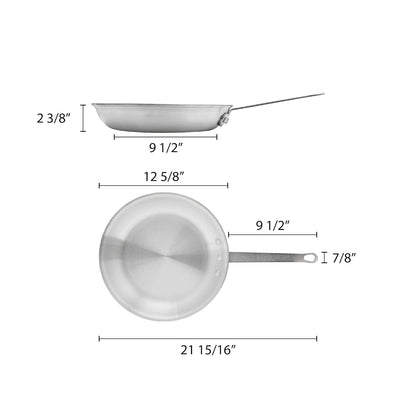 Thunder Group 12 Inch Aluminum Fry Pan for Cooking