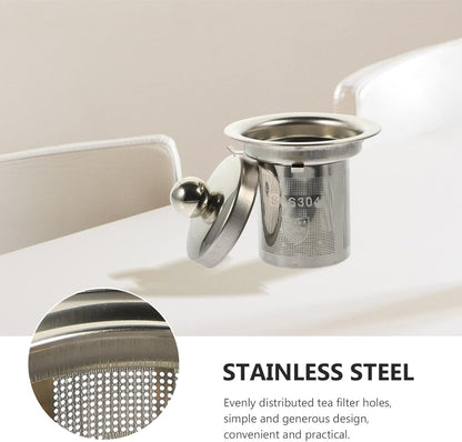 SHERCHPRY Teapot Tea Strainer: Metal Infuser Insert, Fine Mesh Tea Steeper for Loose Tea, Stainless Steel Tea Filter