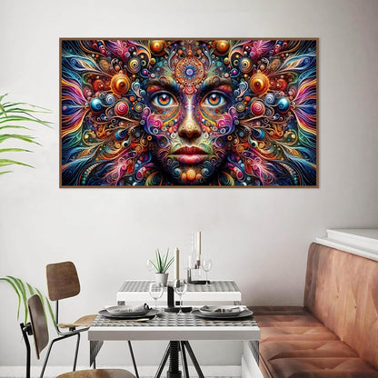 COHAYISY Large 5D Face Diamond Painting Kits Modern Abstract Art, DIY Full Drill Diamond Art for Adults, Home Wall Decoration 15.7x27.5 inch