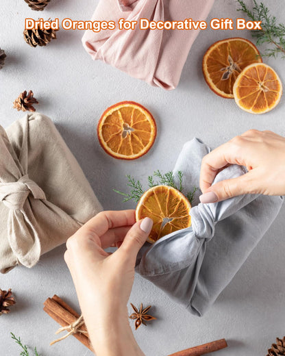 50Pcs Dried Orange Slices for Crafts, 4-5cm Natural Dehydrated Orange Slice Ornaments for Potpourri Simmering, Wreath Making Supplies Christmas Bowl Filler Decoration
