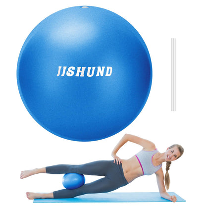 Pilates Ball, 9 Inch Small Exercise Mini Soft Workout Yoga Ball with Exercise Guide, for Home Gym Yoga, Pilates, Core Training, Workout, Balance, Stability