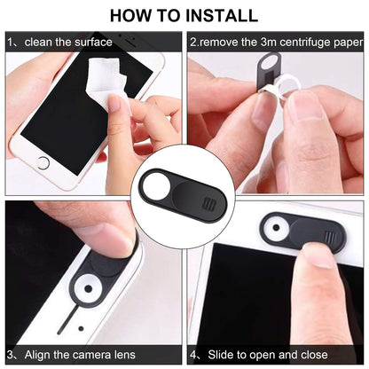 Webcam Cover,3 PCS Camera Cover Slide, Ultra-Thin Webcam Cover Slide Compatible for Laptop Desktops, MacBook, PC, Tablet, Cell Phone and more Accessories -Protect Your Privacy Security (3-Pack)