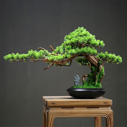 GRFIT Bonsai Artificial Carved Wooden Roots Ornaments for Decoration Offices, Hotels, Gardens, etc., Luxury Simulation, Chinese Style Light Artificial Tree Plant