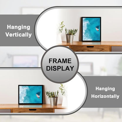 8.5x11 Black Picture Frame Set by [Brand Name] - Durable & Lightweight with High-Clarity Display | 2 Pack