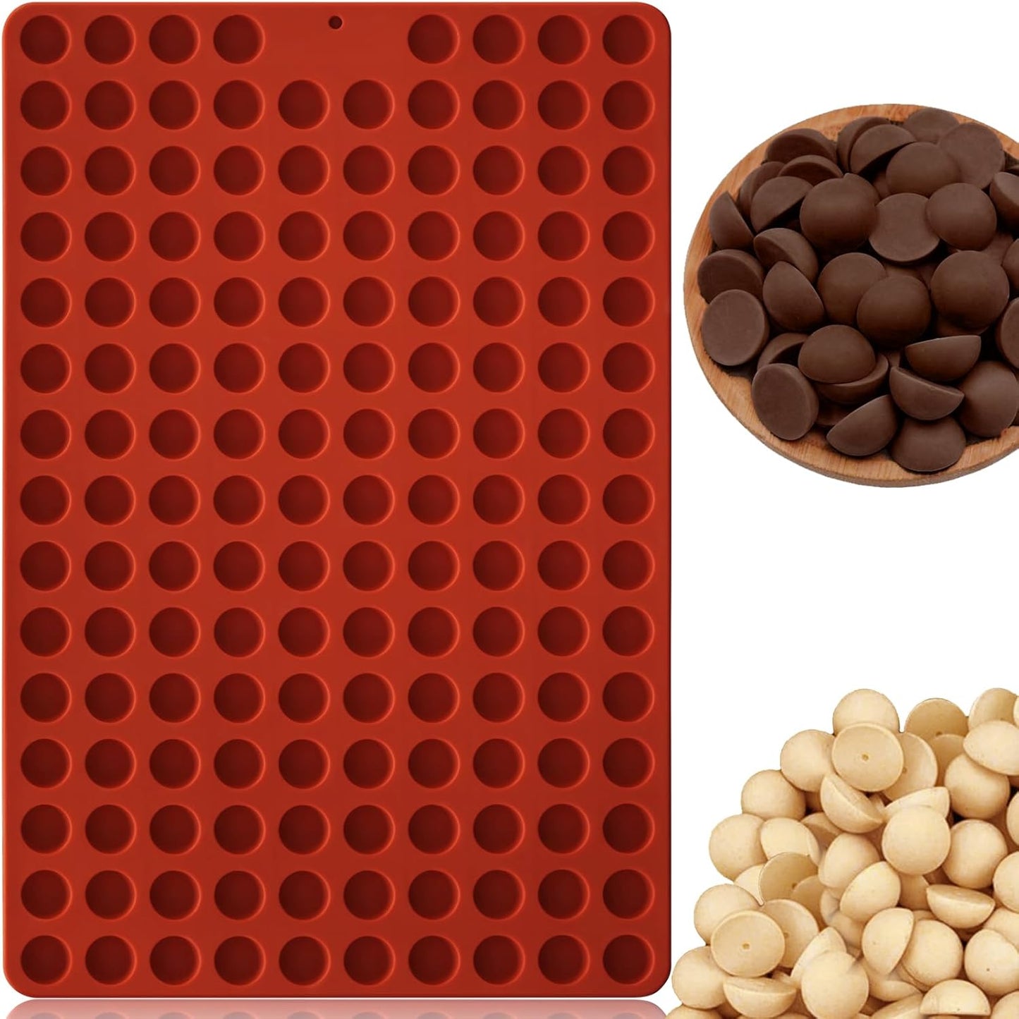 148 HKNMTT Mini Semi Sphere Shape Molds Silicone, Cavities Round Baking Moulds for Dog Treats Snack Candy Chocolate