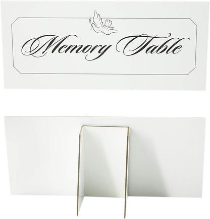 Funeral Memorial Book, Celebration of Life Guest Book with Bonus White Memory Table Sign Included