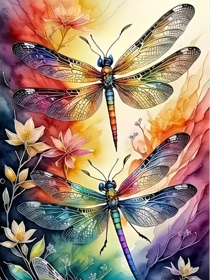 Dragonfly 5D DIY Diamond Painting Kits for Adults, Diamond Art Kits for Beginners, Full Drill Dot Painting Gem Art Kits for Home Wall Decor11.8 x15.7 Inch