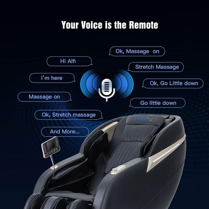 MYTHIA 2026 Full Body Massage Chair for After Work Recovery - Zero Gravity Recliner up to 165°with SL Track, Heat Therapy, Bluetooth & USB Charging Port (MD906-Black)