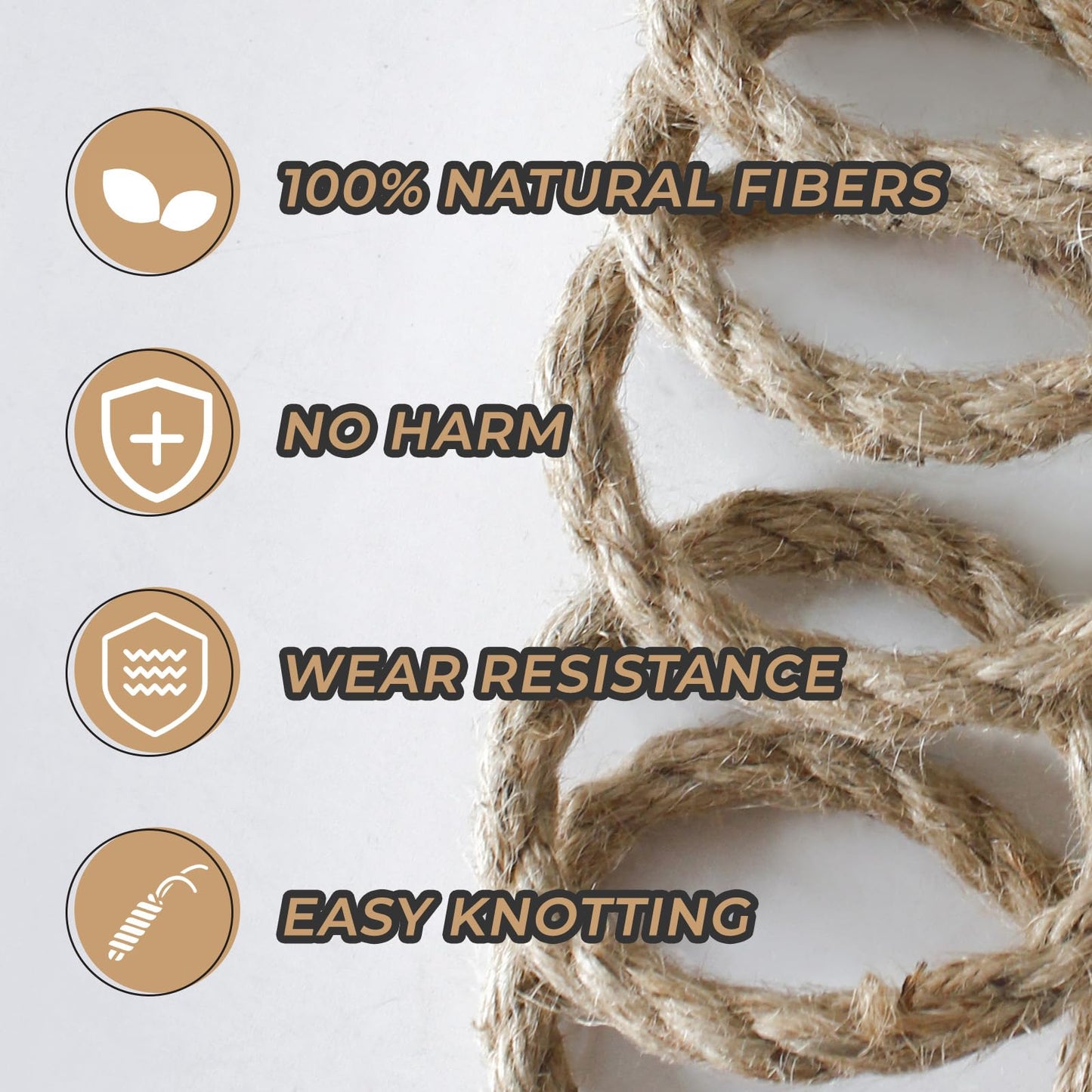 RIOOP Natural Jute Twine Rope 328 Feet 6mm, Heavy Duty Premium Garden Twine String for Crafts, Gardening Deals, Cat Scratching Cord, for Climbing Plants, Halloween Decor