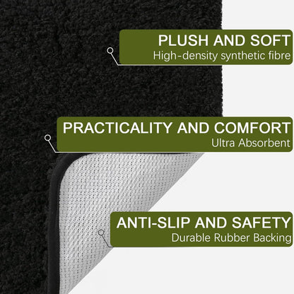 AROGAN Luxury Long Bathroom Runner Rug, 20x30 Inch Thick Soft Microfiber Non Slip Bath Mat, Machine Washable