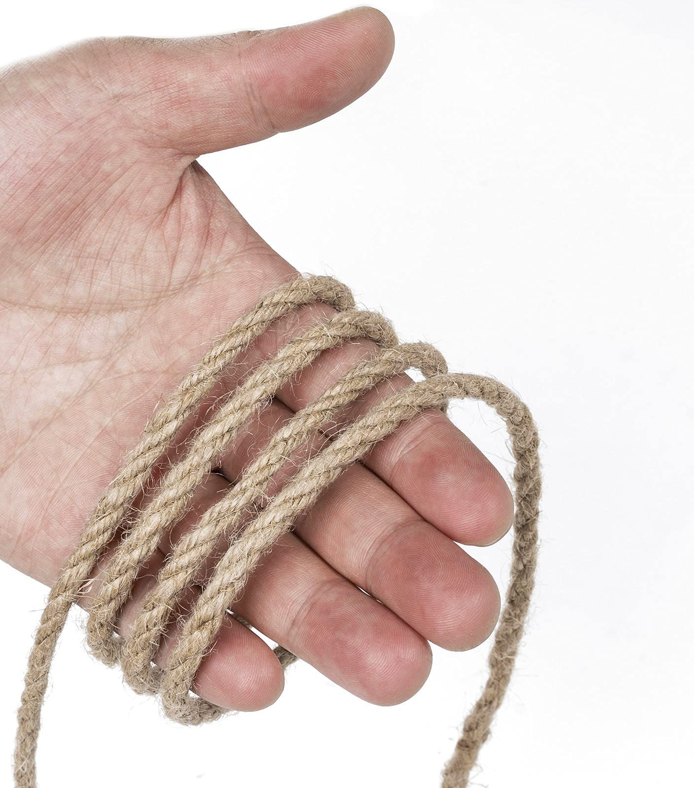 Zakous 5mm Jute Twine, Large Roll of Natural Jute Rope 328 Feet, Heavy Duty and Thick Twine Hemp Rope for DIY Arts Crafts, Gardening, Bundling，Home Decorating, Cat Scratching Post