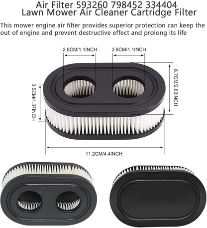 Skiennix Air Filter - Premium Replacement for Lawn Mower Engines | Fits 500EX, 550EX, 575EX & More (2 Pcs)
