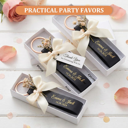 Wavyknot 100 Pcs PU Leather Keychain Blanks Bulk Laser Engraving Blanks Keychain Kit with Key Rings for DIY Key Chains Craft (5.6 x 0.8 Inches,Black)