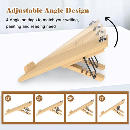 BSTSLL Slant Board for Writing Adjustable Writing Board Slanted Clipboard Foldable Stand Easel Sloped Surface to Improve Handwriting Legibility for Writing Reading Drawing