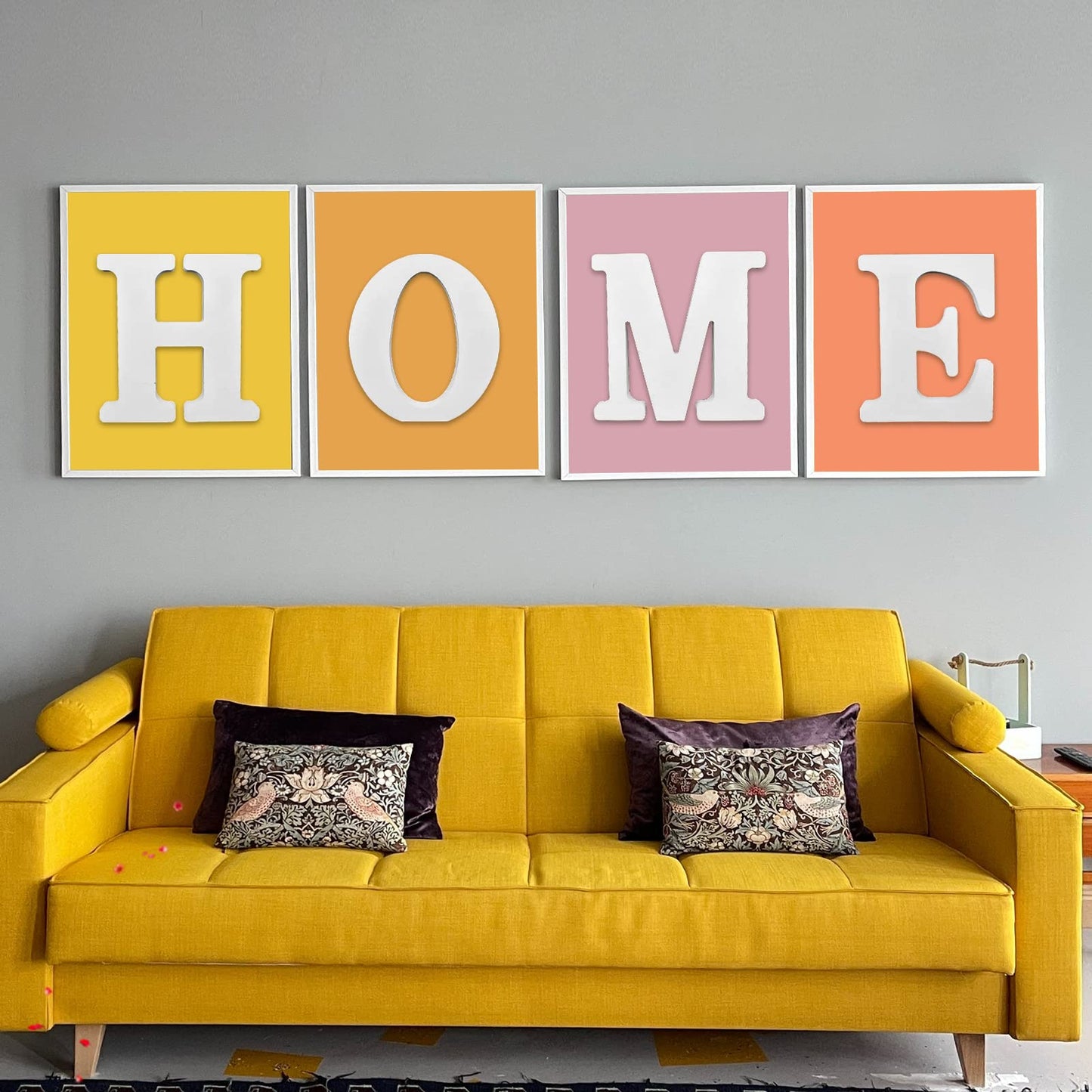 AOCEAN 10 Inch White Big Wood Letters, Unfinished Wooden Letters for Wall Decor Decorative Standing Letters Slices Sign Board Decoration for Craft Home Party Projects (H)