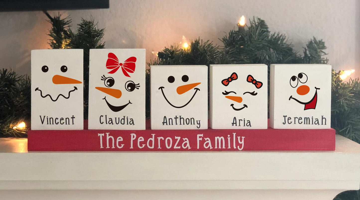 Snowman Face Stencil,5” Christmas Stencils for Crafts Reusable Holiday Stencils for Painting on Wood Block Wall Paper Fabric