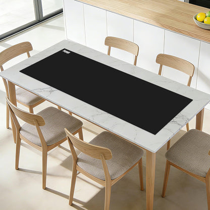 Heat-Resistant Silicone Table Protector Cover: 49.2x19.7x0.06 Inch Thick Food-Grade Table Protector for Dining Room Table for Kitchen Countertop & Counter Mat -Waterproof Tabletop Cover Pad & Crafting