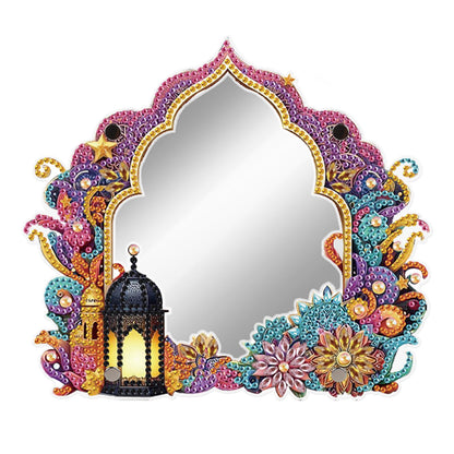 Focart 5D DIY Diamond Painting Kit Acrylic Material DIY Special Shape Diamond Art Mirror Kit, Craft Set with Tools and Accessories for Home Decoration, Good Gift for Handmake Lovers