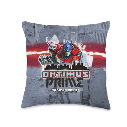 Transformers: Rise of the Beasts Battle In Brooklyn Optimus Throw Pillow