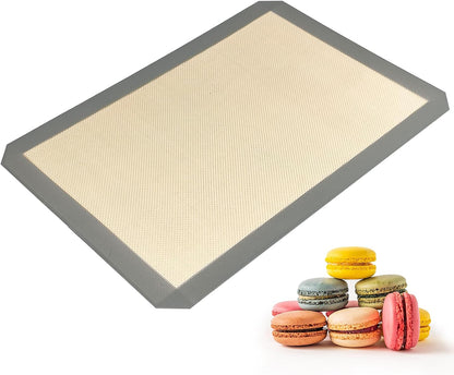 Macaron Silicone Baking Mat, 48 Capacity Almond Muffin Chocolate Chip Cookies (Grey)