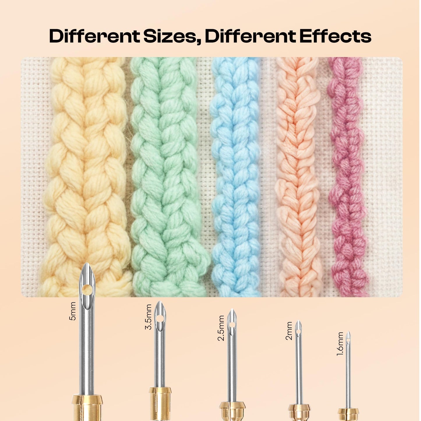 Pllieay Punch Needle Kit for Craft Embroidery - 10PCS Adjustable Punch Needle Set with 5 Sizes Needles, Threader, Scissors & Storage Bag - Easy to Use Punch Needle Kits Adults Beginner