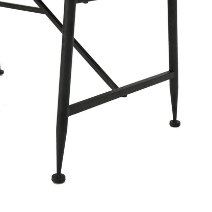 Christopher Knight Home Eleanora Industrial Acacia Wood Coffee Table with Iron Accents, Black / Antique Finish