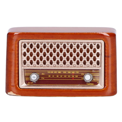 Dollhouse Furniture, 1:12 Miniature Exquisite Wooden Alloy Radio, Classic Exquisite Cute Miniature Radio Model, Dollhouse Decoration Accessories