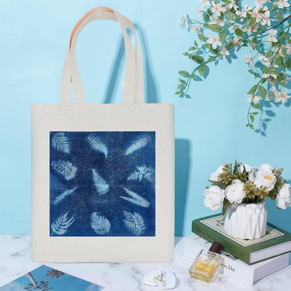 WEBEEDY DIY Cyanotype Kit with 30 Sheets Printing Paper,1 Blank Canvas Bag,10 Pcs Bookmarks for Adults Sun Print Nature Printing,Cyanotype Sensitizer Kit for Photographic Blueprints DIY Art Crafts