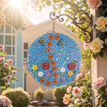 Youway Style Iridescent Glass Mosaic Tiles for Crafts Bulk,454g Broken Mosaic Glass Pieces for Garden Crafts Kits,DIY Mosaic Art Decor
