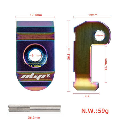 ulip Scooter 304 Stainless Steel Front Folding Lock Buckle Latch with 2 PCS Pins Replacement Parts for Xiaomi M365 Pro Pro2 1S MI3 Essential Lite Scooter(Multicolor)