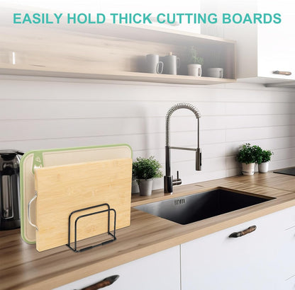Cutting Board Holder Stand, Countertop Storage Rack, 6 x 6 x 3.9 in. Organizer for Baking Cookie Pan