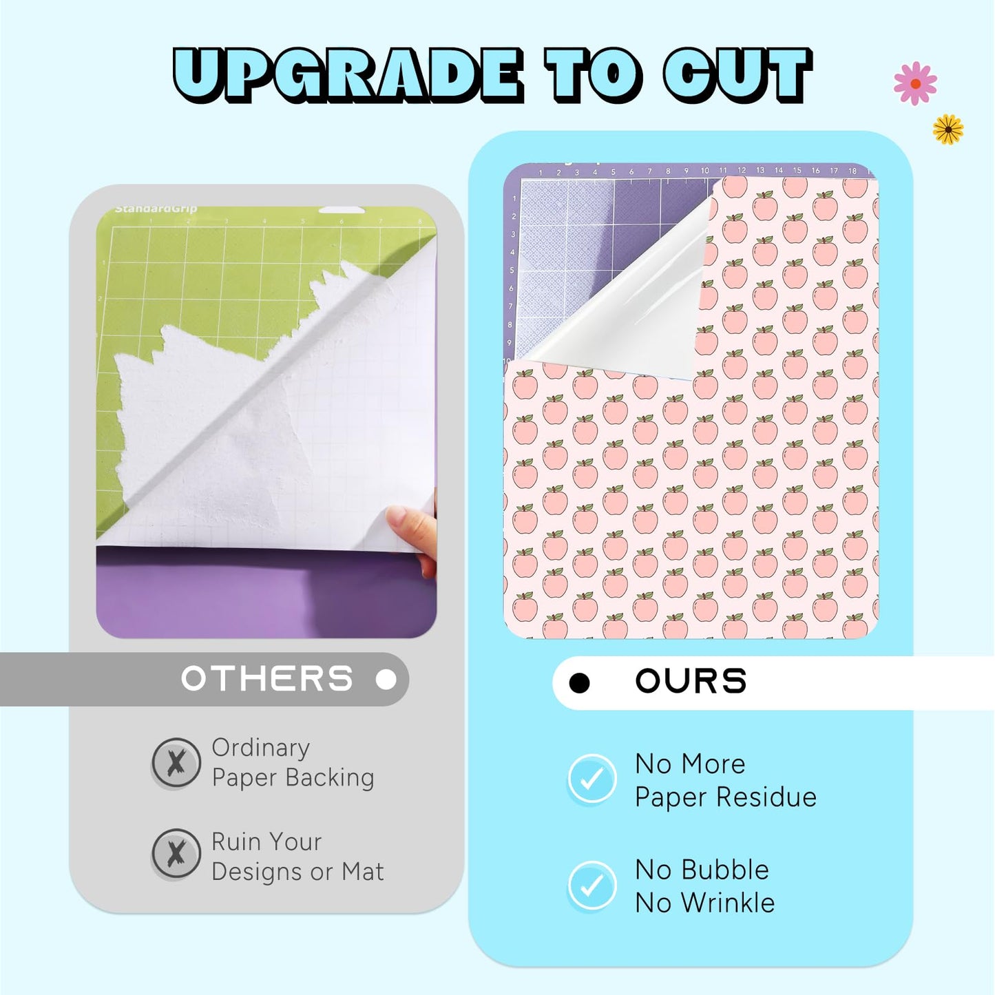 Tintnut Teacher Permanent Vinyl - 12 Sheets 12"x10" School Patterned Permanent Adhesive Vinyl for Cutting Machine,Home Decor Self Sticker