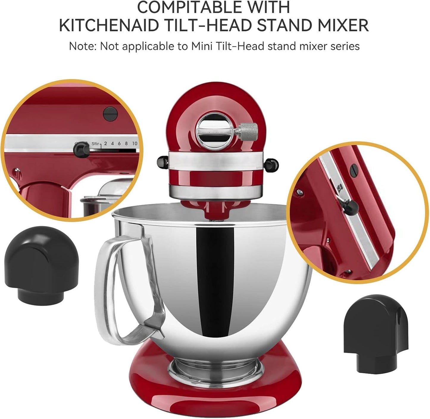 YISH Speed Control Knob Replacement for KitchenAid Stand Mixer, Lock Lever Attachment Knob (Y742FG)