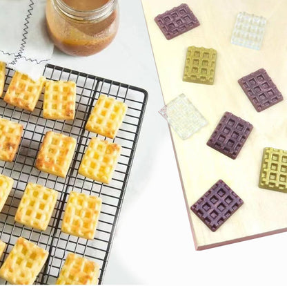 Silicone Waffle Mold, 20 Cavities Mini Square Waffle Maker, Non-Stick Tray for Waffle Cookie, Chocolate