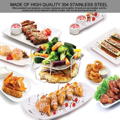 Air Fryer Rack for Air Fryer, 304 Stainless Steel Accessories, Dehydrator Rack, Toast Rack, Grill