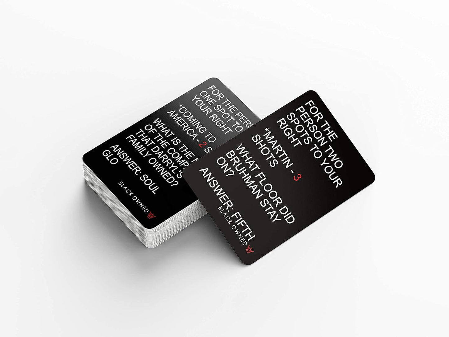 Black Owned 80s 90s (V1) - Adult Party Drinking Black People Trivia Card Game - African American & Movie TV Trivia Game
