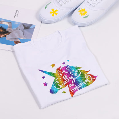 VINYL FROG Rainbow Holographic Heat Transfer Vinyl 12''x5ft Rainbow Glitter HTV Iron on Vinyl for T-Shirts, Holographic Vinyl Roll Pattern Vinyl for DIY Fabric Designs, Stretchable & Washable