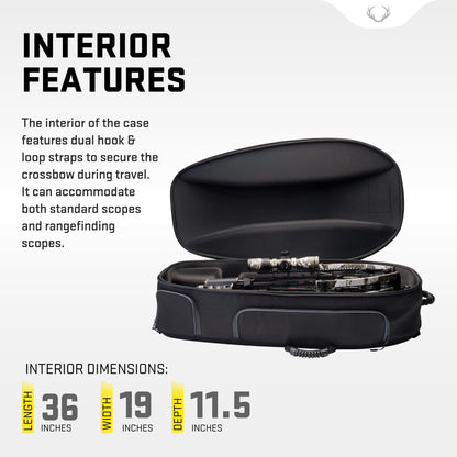 TenPoint STAG Elite Hard Crossbow Case - Keep Your Crossbow & Essential Gear Protected During Transport