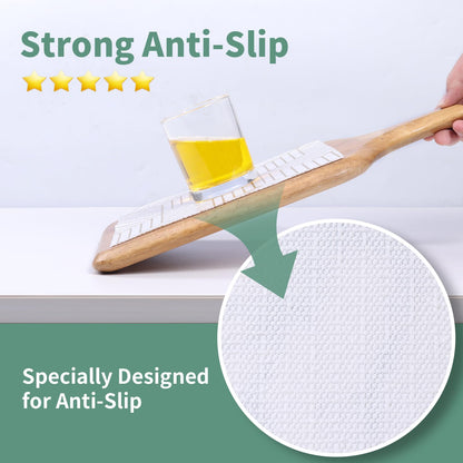 Shelf Liners for Kitchen Cabinets 17in x 30FT, Non Adhesive Cabinet Liner Strong Non-Slip Golden Leaf Drawer Liner, Easy to Clean for Shelf, Cabinet with Knife and Tape Measure