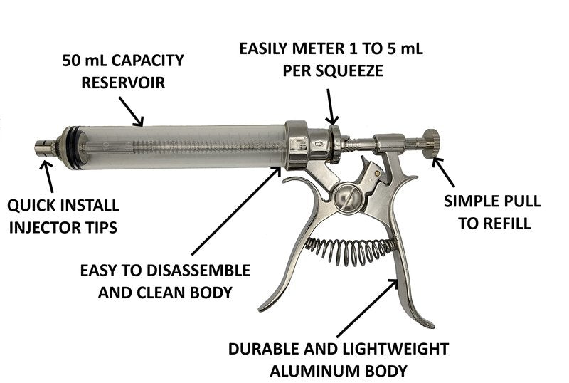 BBQ Smoker Grill Professional Meat Injector Syringe Kit for Smoking with Case, Heat Resistant Non Slip Gloves and Silicone Mop Brush for Turkey Marinade Injection