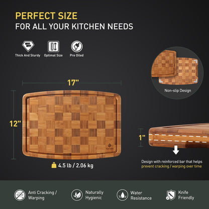 Bamboo Cutting Boards Non Toxic Wood Wooden Cutting Board for Kitchen Non Slip Christmas Xmas Birthday Law Step Stepmom Stepmother Have Everything Good Unique Useful Present