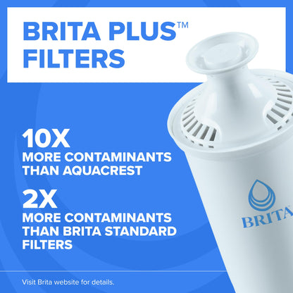 Brita UltraMax Large Water Dispenser with 1 BritaPlus Filter, 27 Cup, White (Package May Vary)
