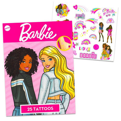 Barbie Mini Backpack with Lunch Box for Girls - Bundle with 11" School Bag, Lunch Bag Plus Tattoos, Water Bottle, and More | Barbie Girls Backpack Elementary School