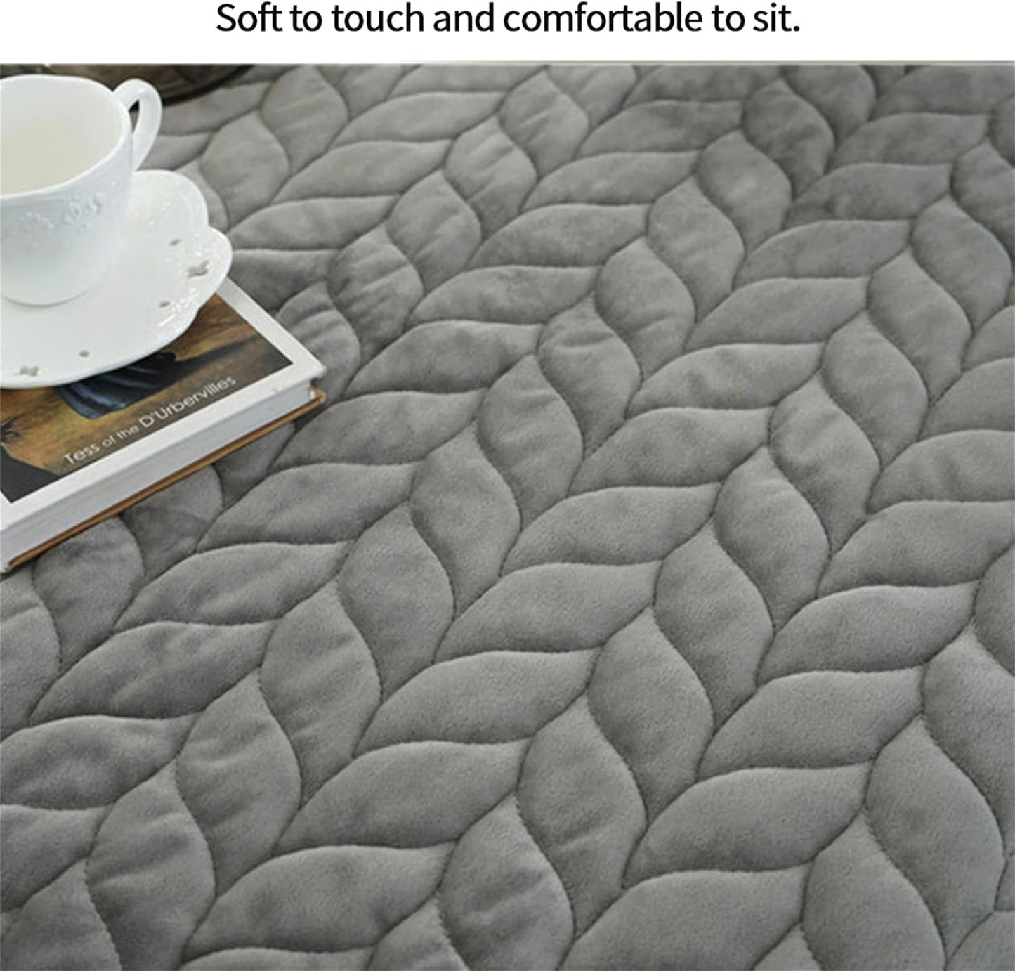 JeogYong Thick Plush Bay Window Mat, Non-Slip Crystal Velvet Cushion Pad for Indoor Tatami Sofa Decor, Modern Windowsill