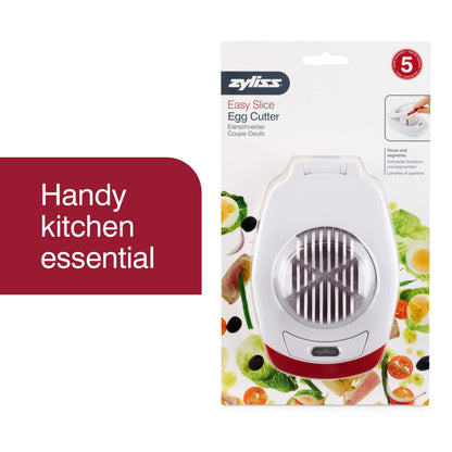 ZYLISS Egg Slicer - Non Slip, Egg Cutter and Wedger with Built in Shell Piercer