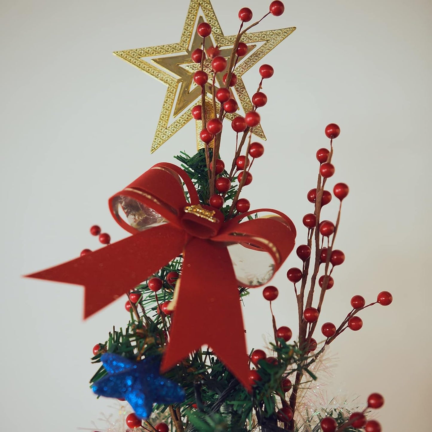 12 Pack 12.6'' Joyhalo Berry Stems - Holly Berry Stems for Christmas Tree Filler Branches, Red Berries Christmas Decor