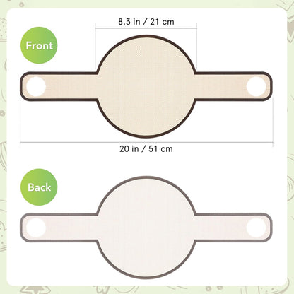 Glass Fiber Baking Mats for Oven, Non-Stick Dough Bread Sling Baking Mat with Long Handles for Transfer